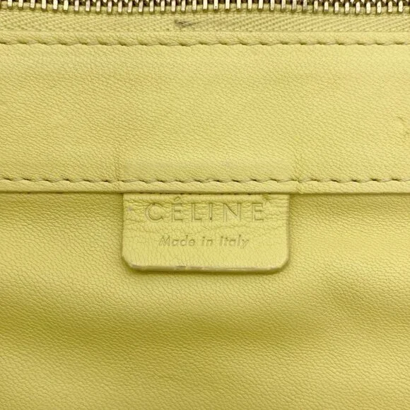 Celine Horizontal Cabas Bicolor Tote Bag Yellow Beige